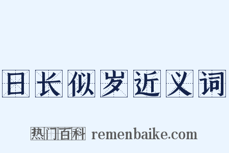 日长似岁近义词是什么意思的图片
